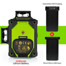 Загрузить изображение в средство просмотра галереи, 3.7V 5200mAh Rechargeable Laser Level Lithium Battery Replacement Part for Red/Green Laser MD12R, MD12G and MD12GT, ME16R
