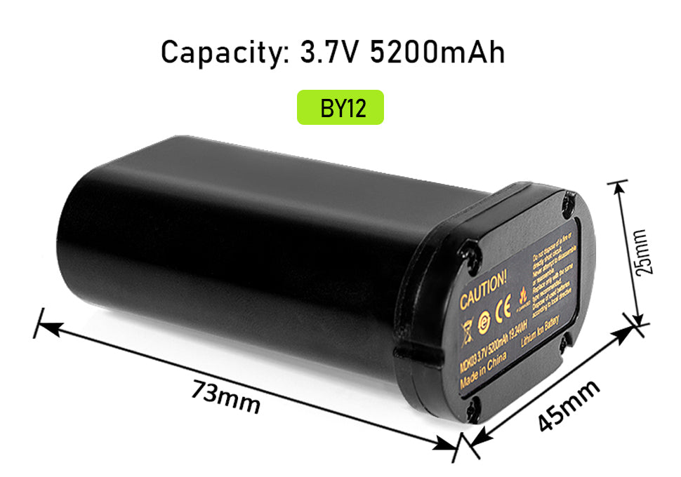 3.7V 5200mAh Rechargeable Laser Level Lithium Battery Replacement Part for Red/Green Laser MD12R, MD12G and MD12GT, ME16R